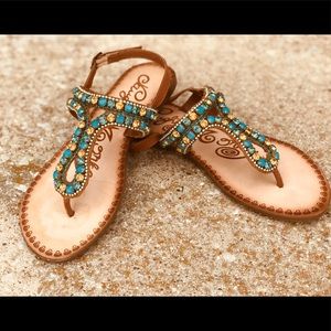 Naughty Monkey rhinestone sandals